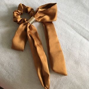 Anthropologie Silk Gold Scrunchie